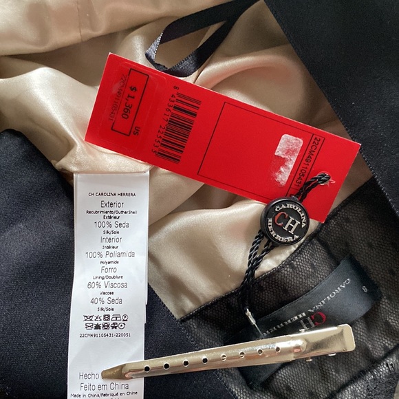 AUTHENTIC CAROLINA HERRERA Dress/Skirt size 8 Silk Ruffled - Picture 13 of 15